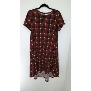 LuLaRoe Carly Dress Plaid Sz Small